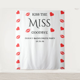 Küssen Sie die Miss Goodbye Bachelorette Foto Hint Wandteppich