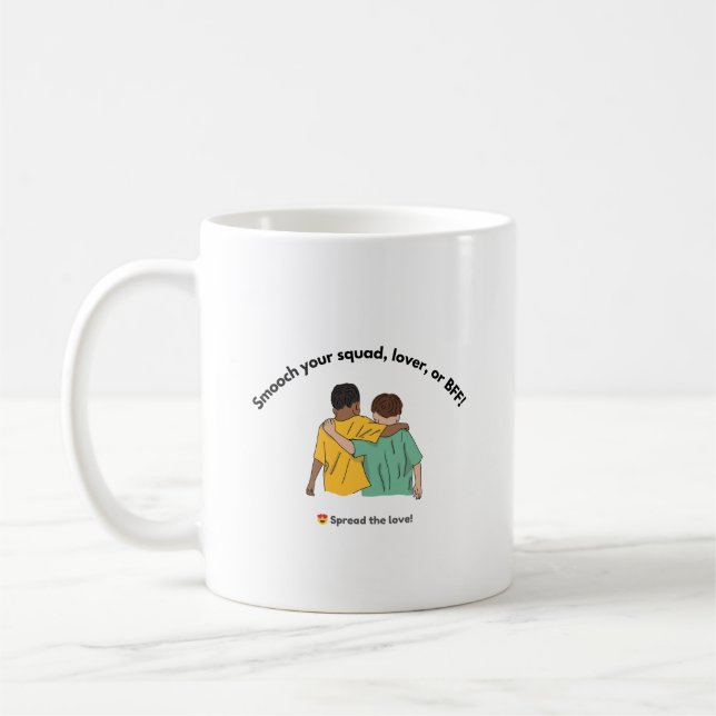 Küssen Sie Ihren Mate Day Kaffeetasse (Links)
