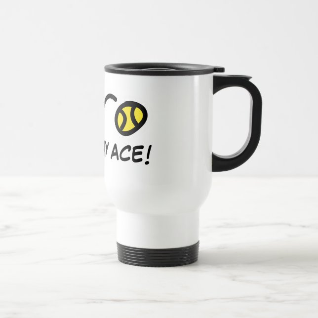 Küssen Sie meine Asreise-Tasse für Tennistrainer Reisebecher (Rechts)