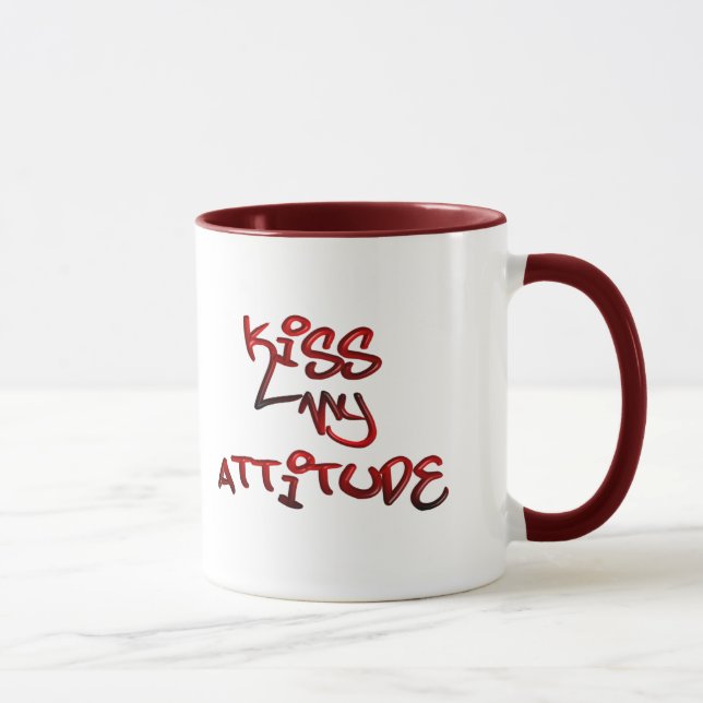 Küssen Sie meine Haltungs-Tasse Tasse (Rechts)