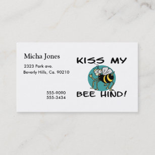 Küssen Sie meine Hinter Biene Visitenkarte
