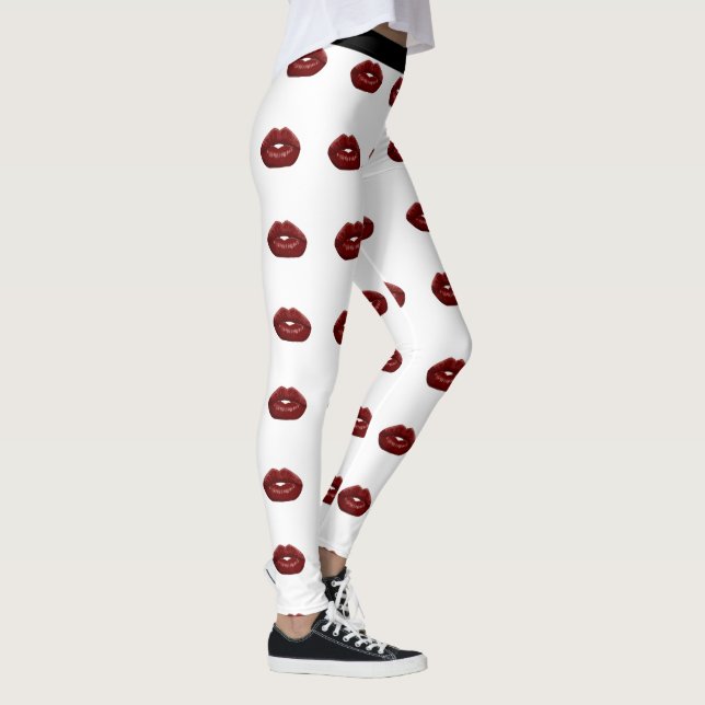 Küssen Sie meine Pants rote Lippen Leggings (Rechts)
