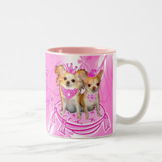 Küssen Sie meine Tiara-Prinzessin Chihuahua Mug Zweifarbige Tasse