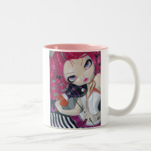 Küssen Sie meine Violinen-Tasse Zweifarbige Tasse