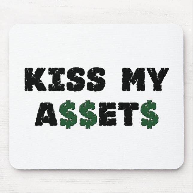 Küssen Sie meinen Anlagegut-lustigen Investor Mousepad (Vorne)