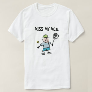 Küssen Sie meinen Ass-lustigen Tennis-Cartoon zum T-Shirt