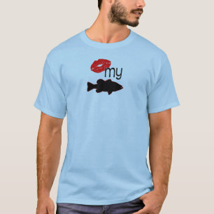 Küssen Sie meinen Baß - lustige Barschangeln T-Shirt