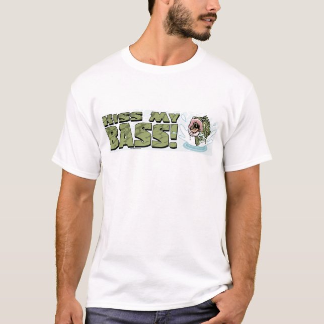 Küssen Sie meinen großen Mund-Fisch-Bass-Gang T-Shirt (Vorderseite)
