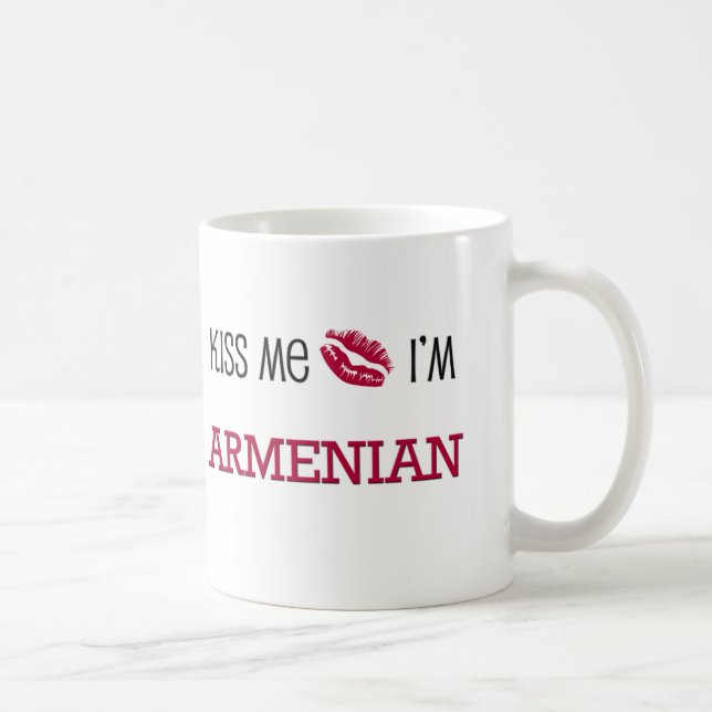 Küssen Sie mich, den ich ARMENISCH bin Kaffeetasse (Rechts)