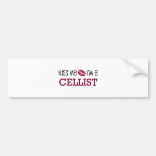 Küssen Sie mich, den ich ein CELLIST bin Autoaufkleber