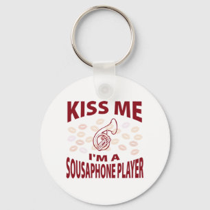 Küssen Sie mich, den ich ein Sousaphone-Spieler Schlüsselanhänger
