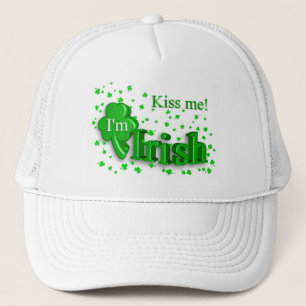 Küssen Sie mich, den ich Iren-St Patrick Tageshut Truckerkappe