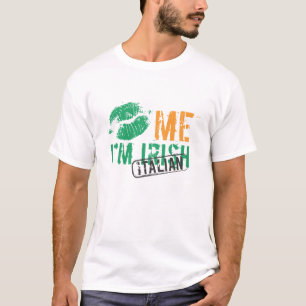 Küssen Sie mich, den ich irisch/Italiener bin T-Shirt
