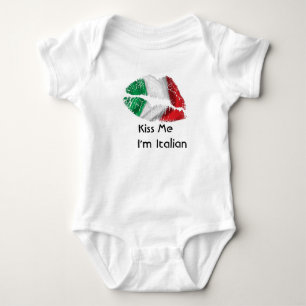 Küssen Sie mich, den ich italienisch bin Baby Strampler