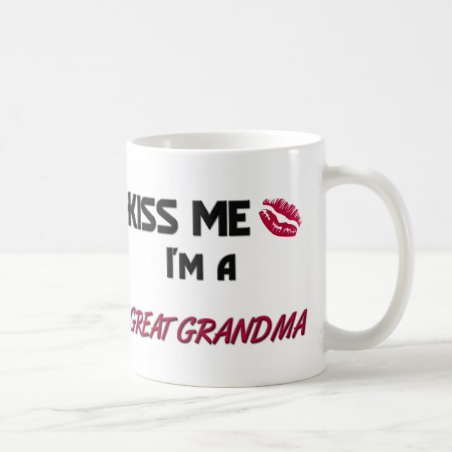 Küssen Sie mich große Großmutter Kaffeetasse (Rechts)