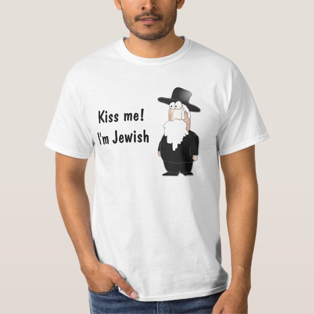 Küssen Sie mich - ich bin jüdisch T-Shirt (Vorderseite)