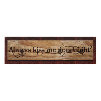 Küssen Sie mich immer gute Nacht (rustikal)