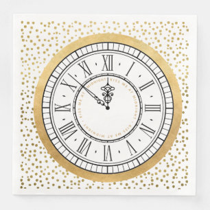 Küssen Sie mich um Mitternacht, New Years, Uhr Serviette