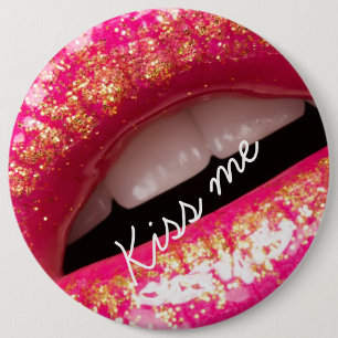 Küssen Sie mir Liebe Lippenstift Hintergrund Case- Button