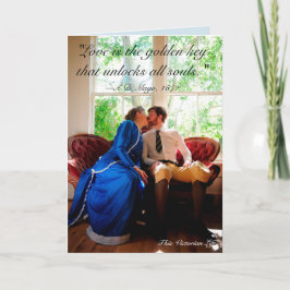 Küssen, Viktorianisches Zitat Karte