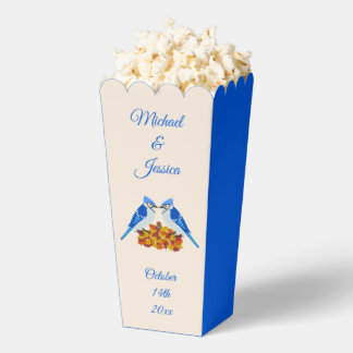 Küssen von blauen Jay Hochzeit im Herbst nach Maß Geschenkschachtel