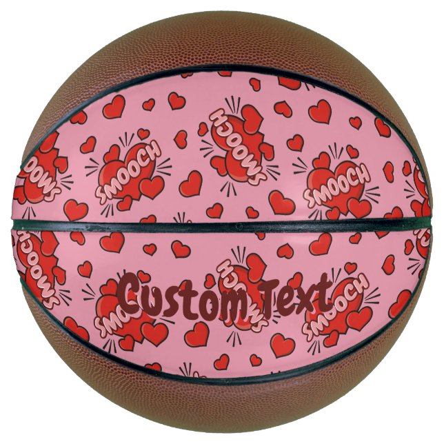 Küssen von Comic Sound Effect Pattern Basketball (Vorderseite)