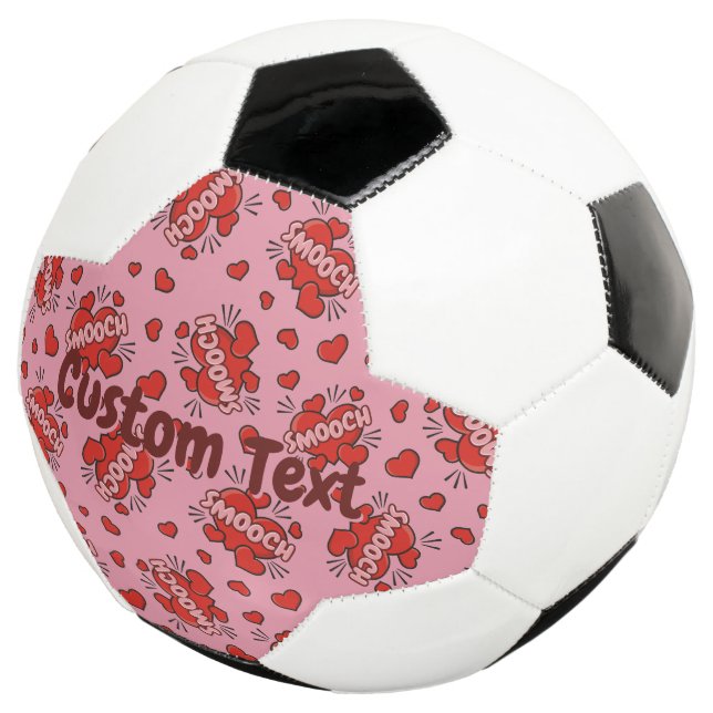 Küssen von Comic Sound Effect Pattern Fußball (Dreiviertel)