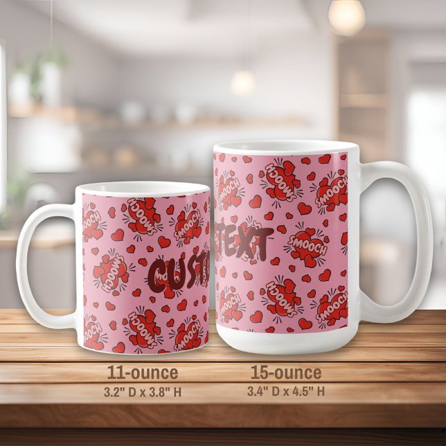 Küssen von Comic Sound Effect Pattern Kaffeetasse (Von Creator hochgeladen)