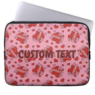Küssen von Comic Sound Effect Pattern Laptopschutzhülle