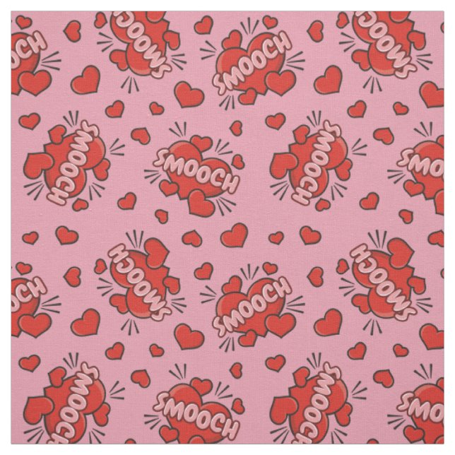 Küssen von Comic Sound Effect Pattern Stoff (Muster)