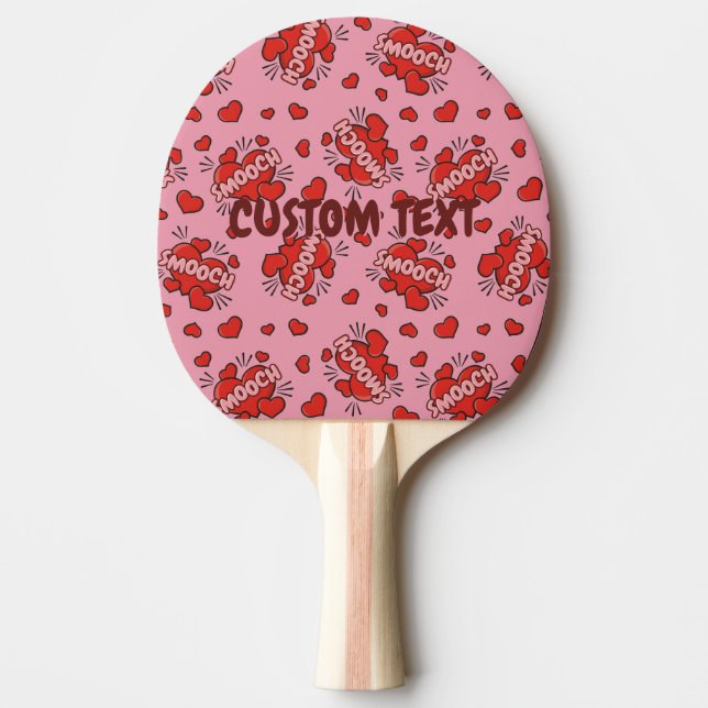 Küssen von Comic Sound Effect Pattern Tischtennis Schläger (Vorderseite)