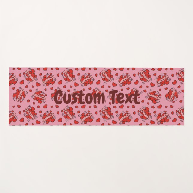 Küssen von Comic Sound Effect Pattern Yogamatte (Vorderseite (Horizontal))