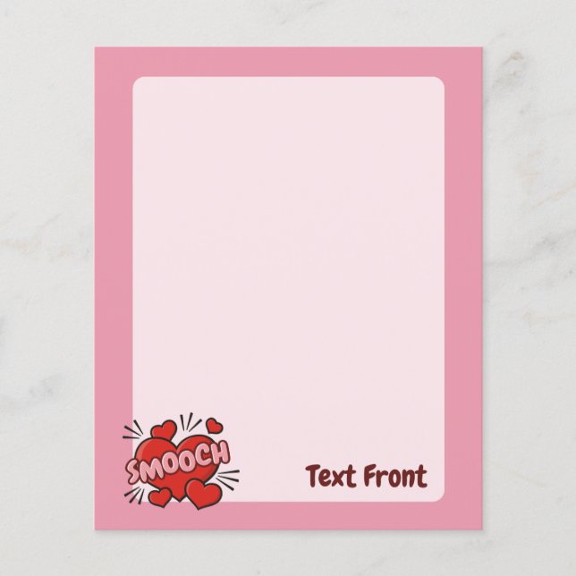 Küssen von Comic-Sound-Effekt Flyer (Vorne)