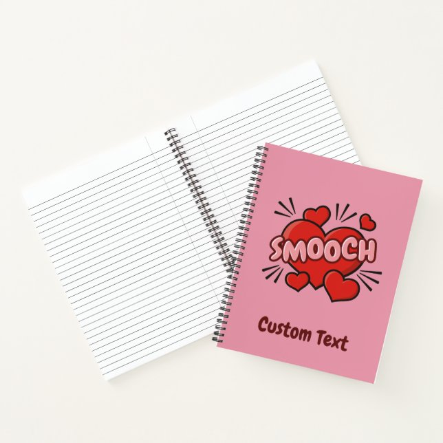 Küssen von Comic-Sound-Effekt Notizbuch (Innenseite)