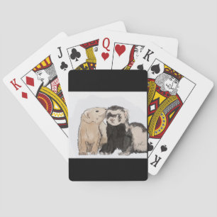 Küssen von Frettchen Spielkarten
