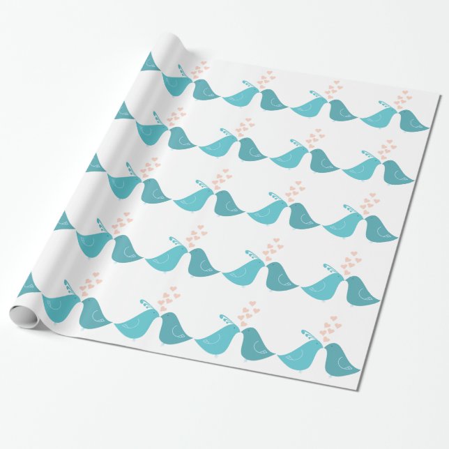 Küssen von Partridges Umschlagpapier Geschenkpapier (Ungerollt)