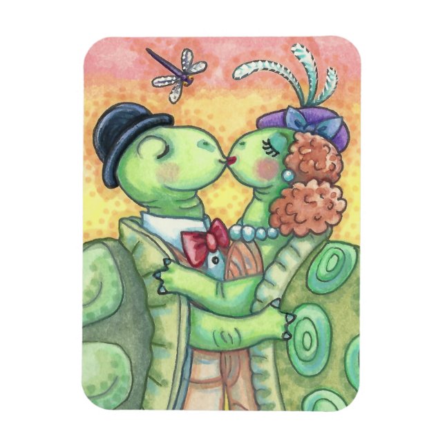 Küssen von Schildkröten VALENTINE MAGNET *Anpassen (Vertikal)