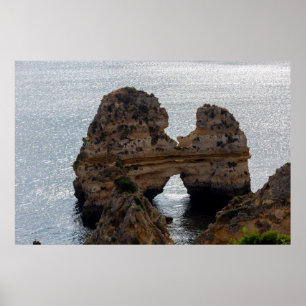 Küssende Felsen in Algarve Poster