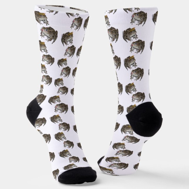 Küssender Frosch und Froschkönig Socken (Gewinkelt)