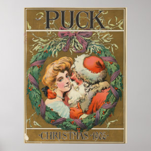 Küssendes Momma Plakat 1905 Weihnachtsmanns