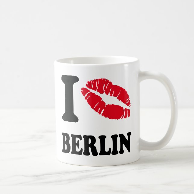 Kussherz BERLIN der Liebe I Kaffeetasse (Rechts)