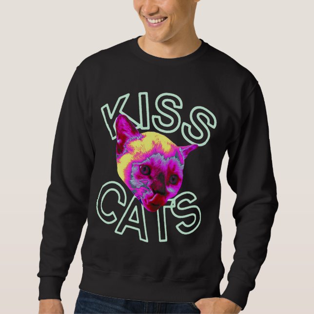 Kusskatzen Sweatshirt (Vorderseite)