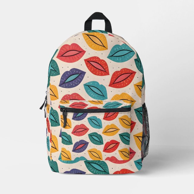 Kussmuster Bedruckter Rucksack (Vorderseite)