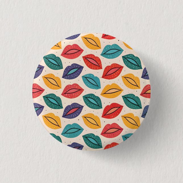 Kussmuster Button (Vorderseite)