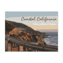 Küste California Miles Shore Postcard