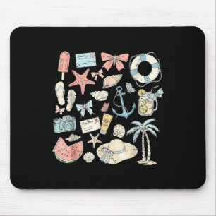Küste Coquette Bow Sommer Beach Vibes Urlaub Mousepad
