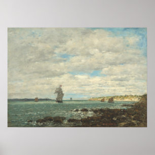 Küste der Bretagne - Eugène Boudin Kunst Poster