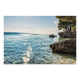 Küste der Riviera Makarska in Kroatien Fotodruck