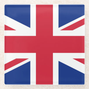 Küste der Union Jack Flag Glasuntersetzer