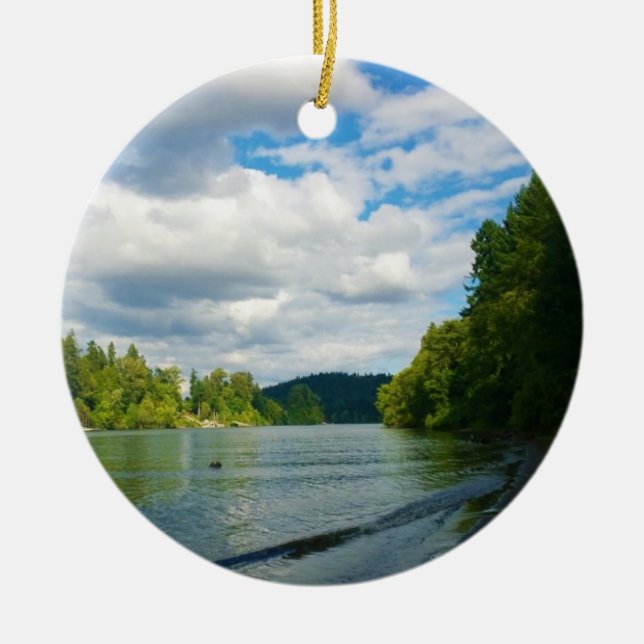 Küste des Willamette-Flusses, OR Keramik Ornament (Vorne)
